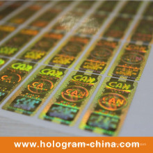 Gold Security Hologram Label Printing